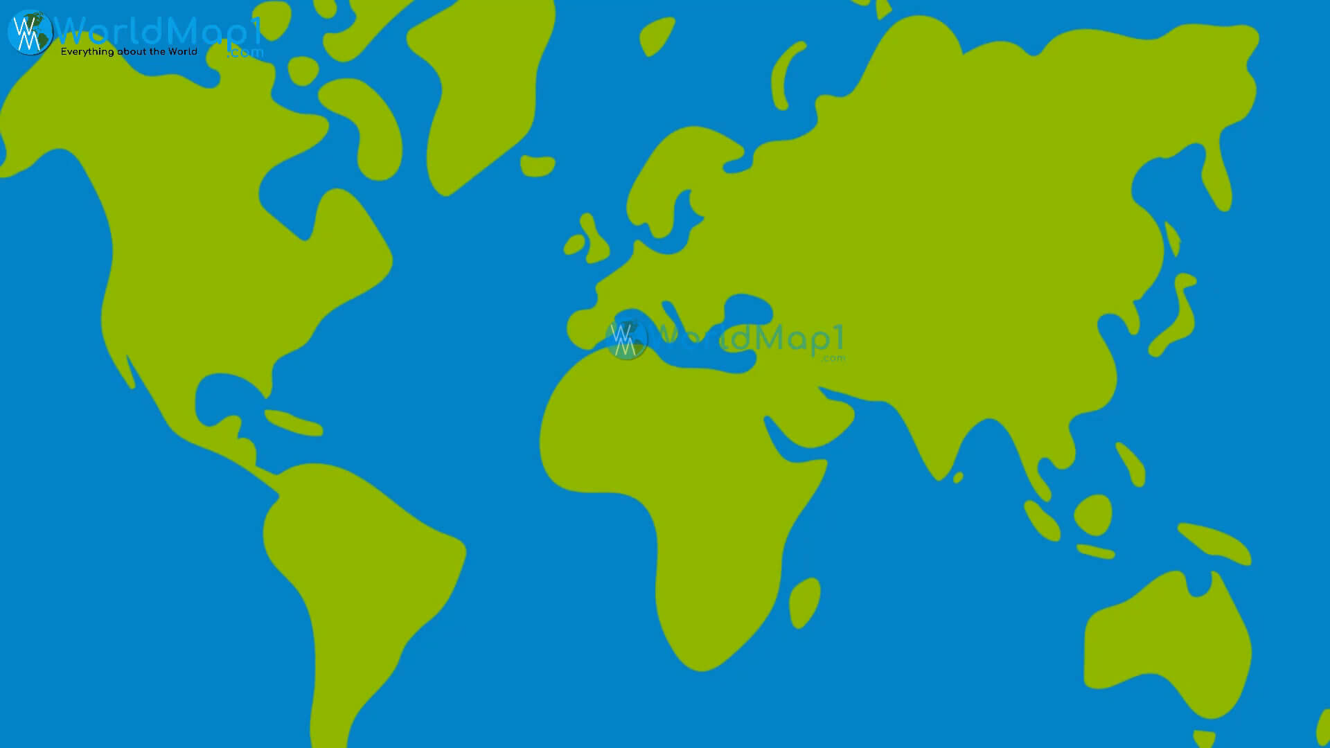 World Green Blank Map
